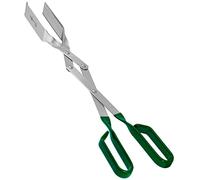 Long Tongs for Grilling: 17.5" Heavy Duty Extra Long BBQ Tongs. Scissor Grip Grilling Tongs, Stainless Steel Metal Tongs for Cooking, Kitchen & Outdoor Barbecue - Grilling Tools & Dad Gift, Green