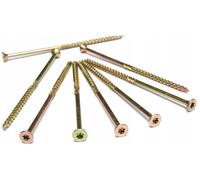6mm x 180mm (Pack of 100) Yellow Hardened Countersunk Head Torx Wood Timber Construction Screw High Performacne Carpenter Screws J10 - J13A 6x180_100