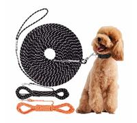 Long Training Lead for Dogs, 3/5/10M Strong Reflective Training Leads with Soft Handle, Nylon Rope Long Line Leash for Small and Puppy Dogs with 2 Hook Tie out (Orange, 5M)