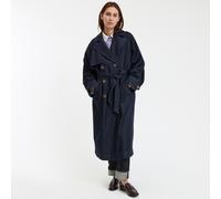 Long Trench Coat, Signature EMILE Untreated Blue