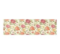 Long Trivets for Hot Pots and Pans Beautiful Watercolor Flowers Rose Red Yellow Heat Resistant Trivet Runner and Waterproof Insulation for House 39.4" x 11.8" Easy to Clean
