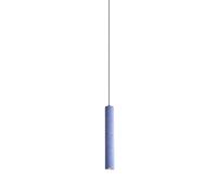 Long Tube Led Chaner Linear Terrazzo Light Industrial Vintage Mini Cylinder Ceiling Light Fixture, 3W 3000K Modern Adjustable Cord Concrete Kitchen Island Lighting,Indoor Adjustab/Blue/H50Cm