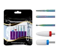 Long Tungstens Nails Drill Bits Kits with Ceramic Tips for Salon Levels Pedicure and Manicure Russian Nail Prep Tools for Manicure