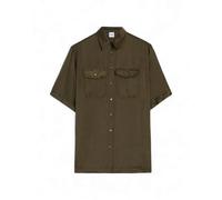 Long Twill Viscose Shirt - female - Aspesi - Shirts - Green - L - Blouses & Shirts L