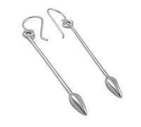 Long Unusual Sterling Silver Spike Earrings