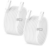 Long USB C Charger Cable 3M+3M 2Pack, 60W iPhone 17 16 15 Charger Cable Type C charger cable Fast Charging 3M USBC to USBC cable Wire Lead for iPhone 17 Air 16e 15 16 17 Pro Max/Plus, iPad, Samsung
