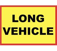 Long Vehicle Warning Sign Magnetic A4 297mm x 210mm for Lorry HGV Trailer Vehicle External