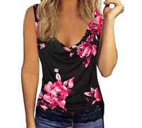 Long Vest Tops for Women UK Womens Casual T Shirts Short Sleeve Summer Tops Loose Fit Shirt Wrap V Neck Blouse Tops for Teen Girls UK Striped Tee (Red, L)