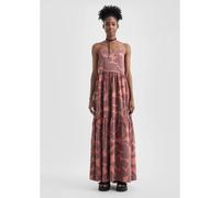 Long Viscose Dress for Women QS Orange 34