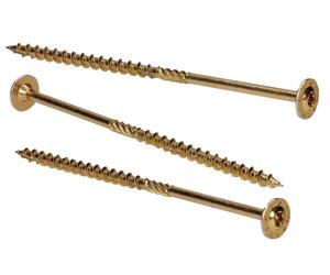 Long WAFER HEAD TORX SCREWS Self Tapping Wood Chipboard 5 - 8mm Yellow 80-400 mm