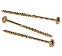Long Wafer Head TORX Screws Self Tapping Wood Chipboard 8 mm Yellow 80-400 mm (4, 8 x 360mm)
