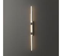 Long Wall Sconce Linear LED Wall Light Fixture Golden/Black Acrylic Long Tube Bedside Wall Lamp, Minimalist Home Decor Lighting Fixtures 3000K Indoor Metal Sc