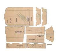 Long Wallet Acrylic Template Clear Transparent DIY Leathercraft Stencil for Leather Wallet Making Crafters Durable Acrylic Material 10 Pieces Included