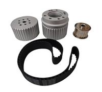 Long Water Pump Billet Aluminum Gilmer Belt Drive Pulley Kit Compatible With SBC 287
