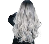 Long Wavy Wigs for Women,Middle Part Curly Synthetic Hair Long Curly Layered Wigs Shoulder Length Hair for Daily Party Cosplay Use Halloween Wigs for Women Cosplay Costume Party Hairpiece
