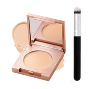 Long-Wear Full Coverage Concealer, Dark Circle Corrector, Colored Clay CC Undereye Corrector with Brush (02#3g)