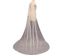 Long Wedding Shawl Cloak Cathedral Pearl Veil Bead Bridal Capes For Bride, Ivory, long 300CM* wide 160CM