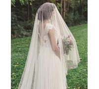 Long Wedding Veil 1 Layer Blusher Sheer Drop Veil Soft Tulle Veil Cathedral Bridal Veil White/Ivory/Champagne Boho 300cm