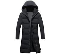 Long White Duck Down Jackets Men Fashion Winter Down Coats Hooded Thicken Warm Over The Knee Man Parkas Overcoat