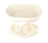 Long Wicker Rattan Basket, Oval Dough Rising Bowl Basket for Homemade Bread Making Baking Supplies Gifts(35x14x7cm)