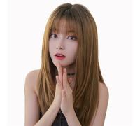 Long Wigs for Women,Women's Long Hair Full Head Cover,Long Straight Synthetic Wigs,Temperament face-Finishing Full Head Cover,for Party Cosplay Halloween (A 57cm)