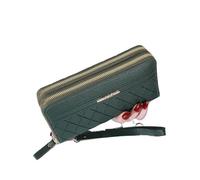 Long Women's Wallet Female Purses Tassel Coin Purse Card Holder Wallets Double Zipper Pu Leather Clutch Luxury Money Phone Bag(A-Green)
