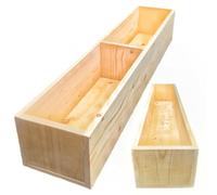 Long Wooden Planter Box Solid Pine Natural Wood Fully Assembled Handmade | Ideal for Flowers, Herbs, Vegetables | Various Sizes (Medium Brown, Large 140cm)
