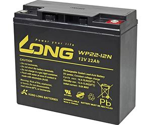 Long WP22-12N WP22-12N Lead Battery 12V 22Ah Lead Felt (AGM) Width 181mm Height 167mm Depth 76mm M6 Screws