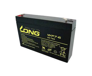 Long WP7-6 Battery 6 V 7 Ah AGM Low Self-discharge 151x100x34 mm