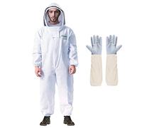 LONGADS Professional Bee Suit for Men Women, Beekeeping Suit Beekeeper Suit with Glove &Ventilated Hood, Multi-Size Bee Outfit for Backyard and Bee Keeper for Bee Keeper Catcher Christmas Costume