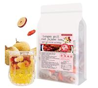 Longan Goji Red Jujube Teabags 300g Combination Women'S Drink Fruit Tea | Women'S Five Treasures Tea Triangle Tea Bags Hot Or Cold Brew Tea Rich Fruity Aroma, Sweet On The Palate, Easy To Brew