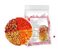 Longan Red Date Rose Goji Flower Tea Combination 8.8 oz/250g (50 small bags) Flower tea, fruit tea, ladies' tea beverage Flower and fruit tea cold and hot tea bag 玫瑰枸杞花茶组合