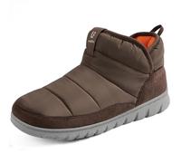 LongBay Men's Nylon Boots Warm Memory Foam Non-Slip for Indoor & Outdoor Rubber Sole Snow Boots Slipper House Shoes Gift for Him