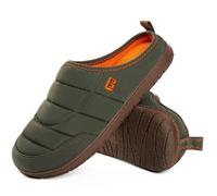 LongBay Men's Two-Tone Slippers Memory Foam Camping Outdoor Shoes, Green 7