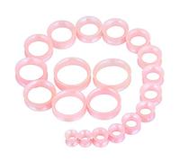 Longbeauty 20pcs Tunnels Kit 2g-1" Silicone Ear Skin Gauges Plugs Ear Expander Stretching Set, Silicone