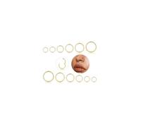 Longbeauty Nose Piercing Hoops 16G 18G 20G Nose Ring Nostril Septum Piercing Rings Set Septum Clicker Cartilage Piercing Ear for Men and Women 6 mm/7 mm/8 mm/9 mm/10 mm/12 mm, 16G (1.2MM)
