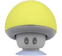 Longben Mini Mushroom Portable Bluetooth Speaker V5.0 Wireless Audio Device with Suction Cup & Built-in Microphone, Compatible with Smartphones, Laptops for Home & Outdoor Use-Yellow