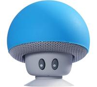 Longben Mini Mushroom Portable Bluetooth Speaker V5.0 Wireless Audio Device with Suction Cup & Built-in Microphone, Compatible with Smartphones, Laptops for Home & Outdoor Use-Blue