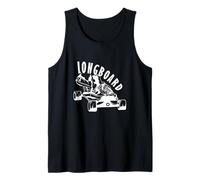 Longboard Standing on The Skateboard Tank Top