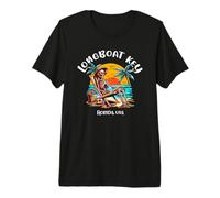 Longboat Key Florida Funny Skeleton in The Hot Sun Design Premium T-Shirt