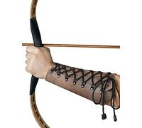 longbowmaker Archery Arm Guard Leather 8.66 Inch Brown Forearm Protection Arm Guards for Archery