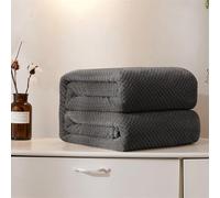 LONGCAO Bed Throw King Size Bedspread 60 x 160 cm 300Gsm Super Soft and Warm Blankets, Throw All Season Use, Cozy, Plush, Lightweight Bed Double Size for Couch, Settee, Dark Grey