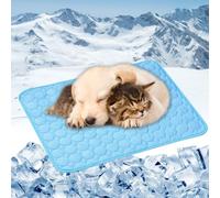 LONGCAO Cat and Dog Cooling Mat 40 x 30 cm Prevent Overheating During Rest & Sleep 6 Sizes to Choose From Cooling Mat for Dogs and Cats for Crates, Kennels and Beds, Blue
