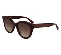 LONGCHAMP Woman LO698S 601 Sunglasses Plastic Bordeaux Brown Round Shaded