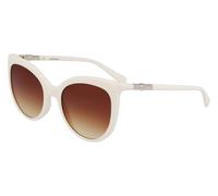 LONGCHAMP Woman LO720S 107 Sunglasses Plastic White Brown Pantos Photochromatic