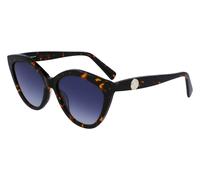LONGCHAMP Woman LO730S 242 Sunglasses Acetate Havana Blue Cat Eye Normal Shaded