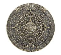 Longcreek Aztec Calendar Belt Buckle for Men, Aztec Mayan Indian Calendar Belt Buckle, Vintage Aztec Calendar Round Belt Buckle, Western Cowboy Belt Buckle, Best Man Wedding Belt Buckle Gifts