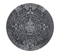 Longcreek Aztec Calendar Belt Buckle for Men, Aztec Mayan Indian Calendar Belt Buckle, Vintage Aztec Calendar Round Belt Buckle, Western Cowboy Belt Buckle, Best Man Wedding Belt Buckle Gifts