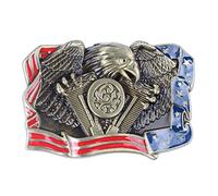 Longcreek Eagle Belt Buckle for Men, American Bald Eagle Belt Buckle, Norse Viking Eagle Head Belt Buckle, Patriotic American Flag Eagle Rectangle Belt Buckle, Western Cowboy Belt Buckle Gifts