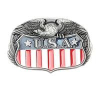 Longcreek Eagle Belt Buckle for Men, Shield Belt Buckle, American Flag Eagle Belt Buckle, USA Flag Belt Buckle, Bald Eagle Star Belt Buckle, Punk Rock Western Cowboy Belt Buckle Gifts